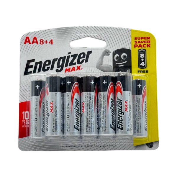 Energizer Battery AA 8+4  Max