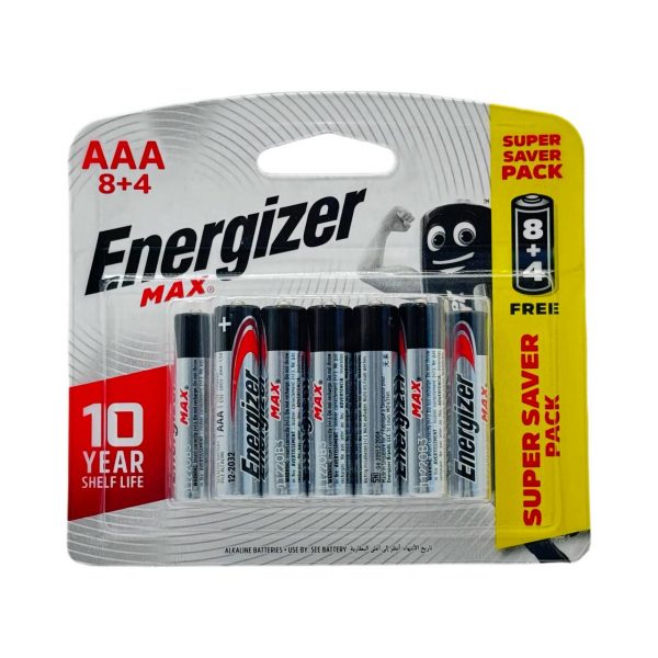 Battery AAA 8+4 Energizer Max